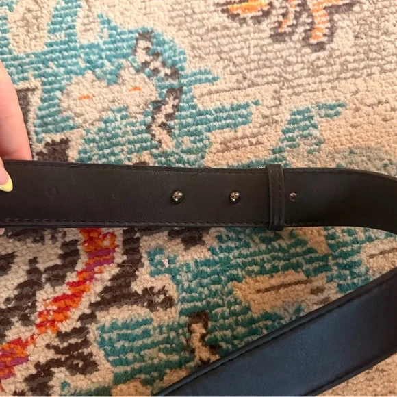 Pink Lily Black Quilted Rhinestone Fringe Belt Bag ✨ - Picture 7 of 8